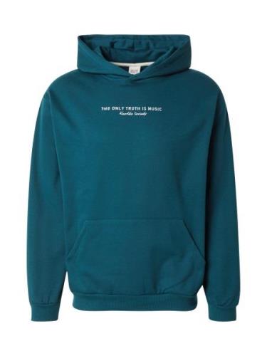 Kaotiko Sweatshirt 'THE ONLY TRUTH IS MUSIC'  smaragd / hvid