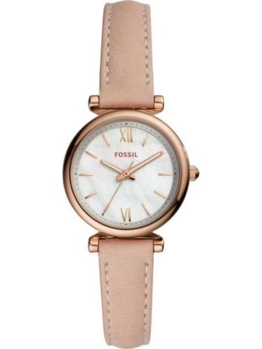 FOSSIL Analogt ur 'Carlie'  rosa guld / gammelrosa / perlehvid