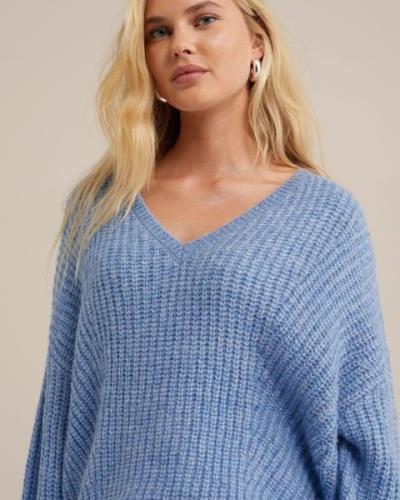 WE Fashion Pullover  lyseblå / blå-meleret