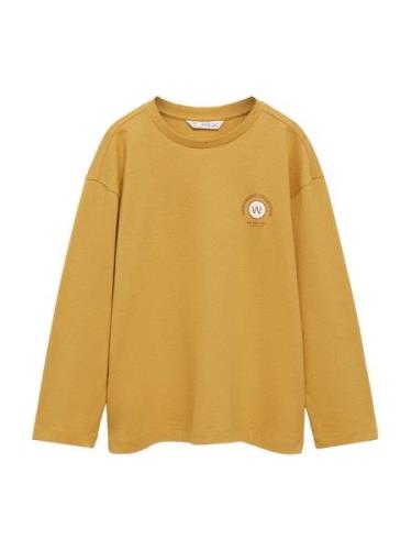 MANGO KIDS Shirts 'CONNECT'  rustbrun / mørkegul / hvid