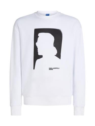 KARL LAGERFELD JEANS Sweatshirt  royalblå / sort / hvid