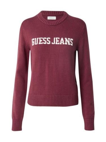 GUESS JEANS Pullover  magenta / hvid