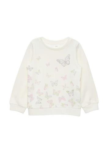 s.Oliver Sweatshirt  ecru / lilla / pink / sølv