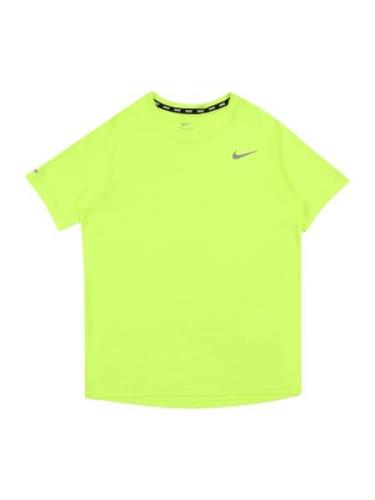 NIKE Funktionsskjorte 'Miler'  neongrøn / sølv