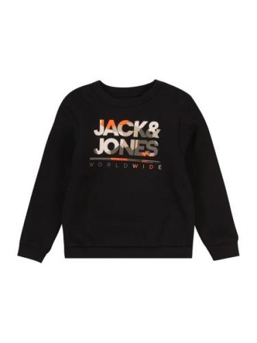 Jack & Jones Junior Sweatshirt 'JJLUKE'  beige / stone / orange / sort