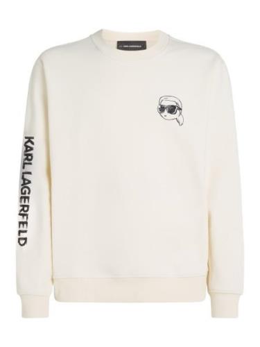 Karl Lagerfeld Sweatshirt 'Ikon'  creme / sort