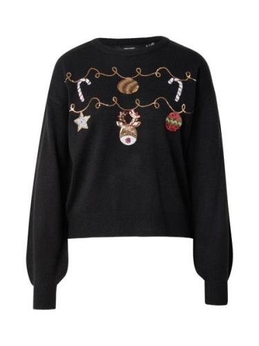 VERO MODA Pullover 'VMGARLAND'  brun / rød / sort / hvid