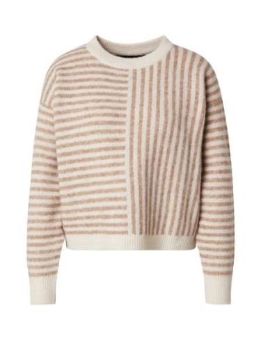 VERO MODA Pullover 'VMUranus'  lysebeige / mørkebeige