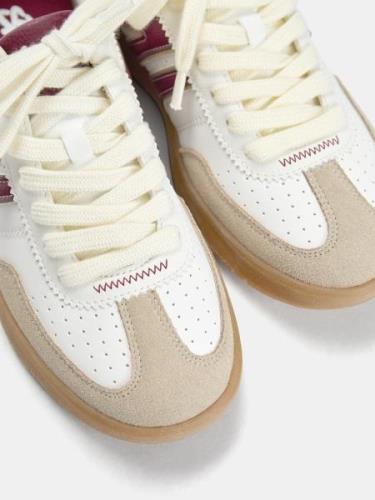 Pull&Bear Sneaker low  camel / bordeaux / hvid