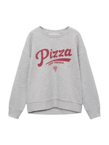 MANGO KIDS Sweatshirt 'DUBLINI'  grå-meleret / vinrød