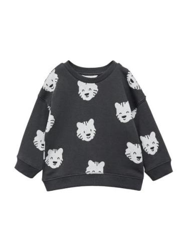 MANGO KIDS Sweatshirt  antracit / hvid