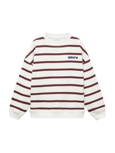 MANGO KIDS Sweatshirt 'AMORE'  ecru / vinrød