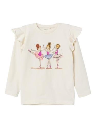 NAME IT Bluser & t-shirts 'TUT'  creme / brun / lavendel / pink