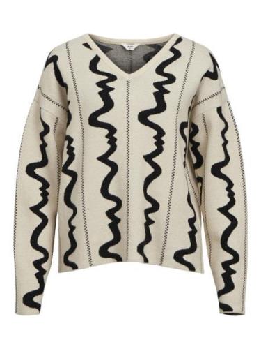 OBJECT Pullover  beige / sort