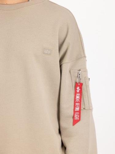 ALPHA INDUSTRIES Sweatshirt 'Essentials'  sand / blodrød / hvid