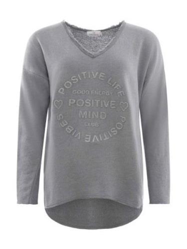 Zwillingsherz Sweatshirt 'Positive Mind'  mørkegrå