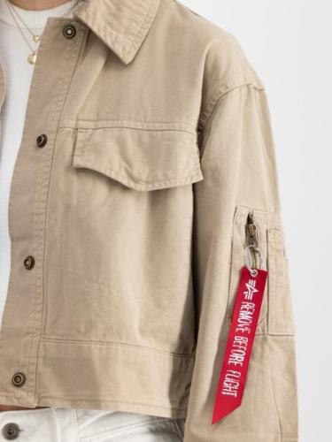 ALPHA INDUSTRIES Overgangsjakke  sand / rød