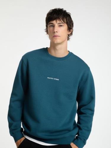 SELECTED HOMME Sweatshirt  petroleum / hvid