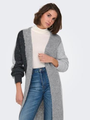 ONLY Oversized cardigan 'ONLGRO'  lysegrå / grå-meleret / sort-meleret