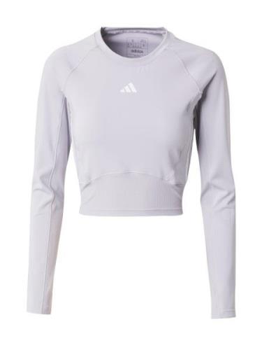 ADIDAS PERFORMANCE Funktionsbluse  grå / hvid