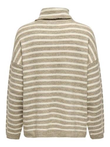 ONLY Pullover 'ONLTalio'  creme / mørkebeige