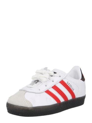 ADIDAS ORIGINALS Sneakers 'GAZELLE CF EL I'  lysegrå / rød / sort / hv...