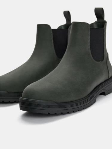 Pull&Bear Chelsea Boots  grøn / sort