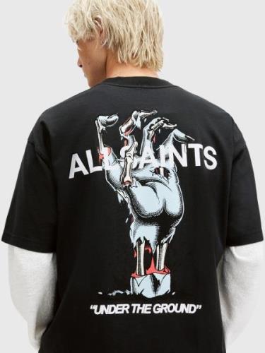 AllSaints Bluser & t-shirts 'UNDERGANG'  pastelblå / blodrød / sort / ...