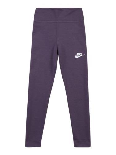 Nike Sportswear Bukser 'CLSSC'  mørkelilla / hvid