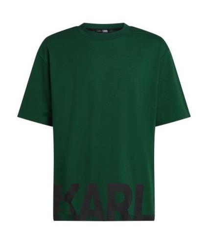 Karl Lagerfeld Bluser & t-shirts ' Bold Hem Relaxed '  grøn / sort