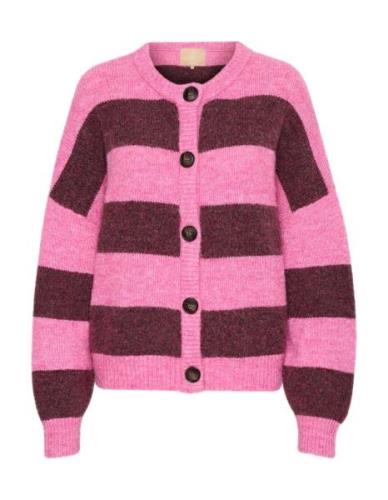 CULTURE Cardigan 'Kimmy'  choko / pink-meleret