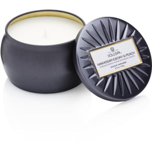 Voluspa Vermeil Makassar Ebony & Peach Decorative Tin Candle 127