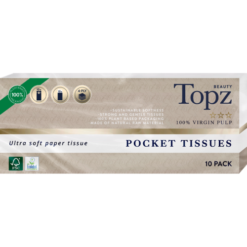 Topz Premium Pocket Tissues 10x10-pack