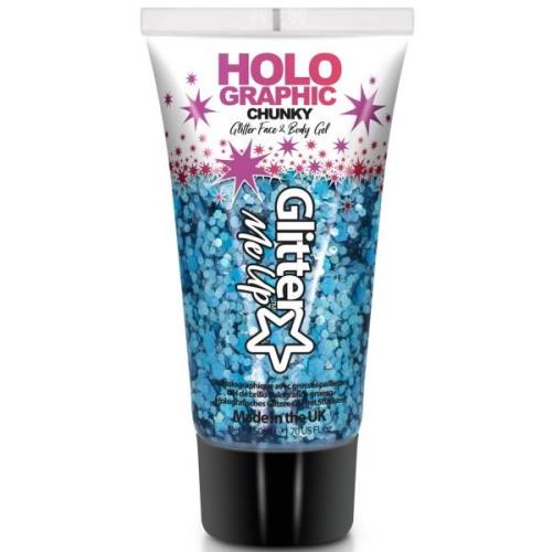 Glitter Me Up Holographic Face & Body Glitter Gel Cosmic Blue