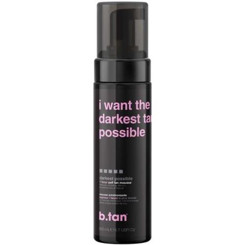 B-tan I Want The Darkest Tan Possible Self Tan Mousse 200 ml