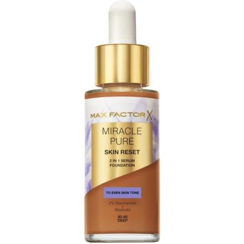 Max Factor Miracle Pure 2in1 Skin Reset Serum Foundation 90-95 De