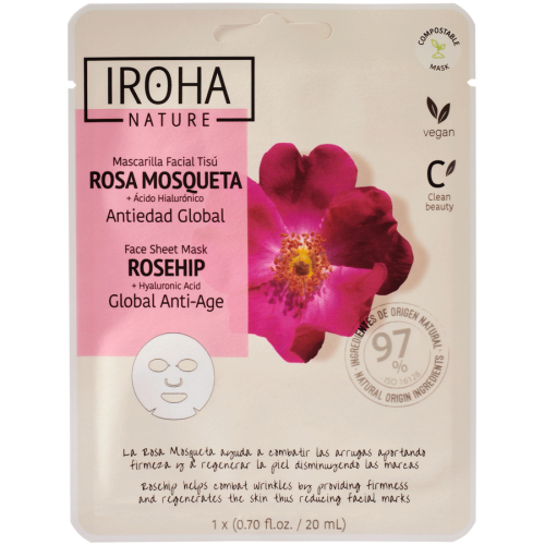 IROHA NATURE Anti-Age Rosehip Face Sheet Mask