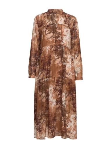 Slfforest-Spille Ls Dress Ex Selected Femme Brown