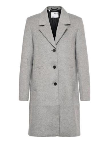Slfsasja Wool Coat Boozt B Selected Femme Grey