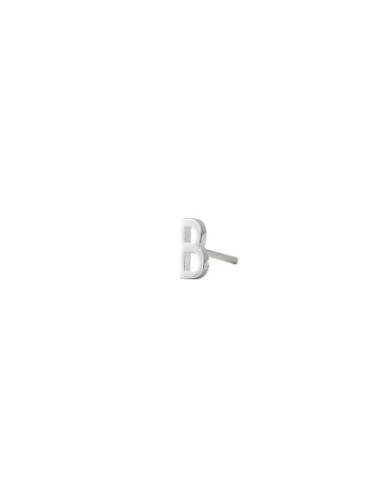 Earring Studs Archetypes, Silver, A-Z Design Letters Silver