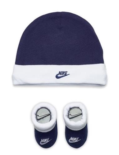 Nike Futura Hat And Booties Set Nike Blue