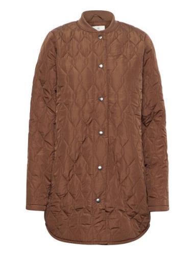 Kashalby Quilted Coat Kaffe Brown