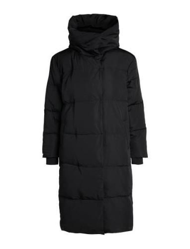 Objlouise Long Down Jacket Noos Object Black