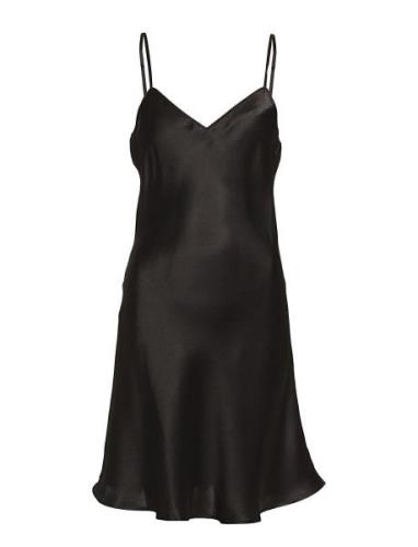 Pure Silk - Slip W.cording Lady Avenue Black