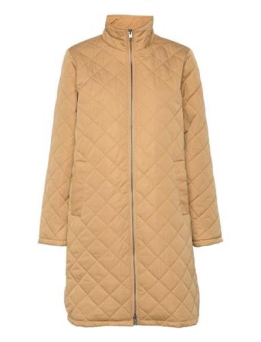 Slffilly Quilted Coat Selected Femme Beige