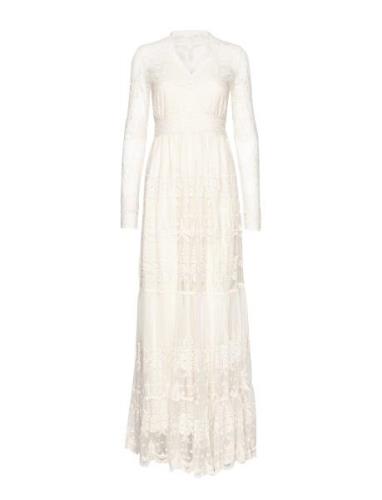 Yaseloise Ls Maxi Dress - Celeb YAS White