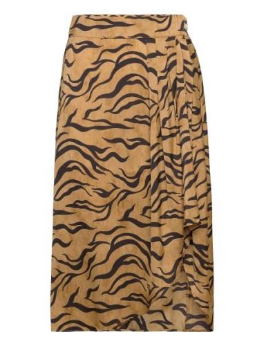 Printed Midi Recycled Polyester Wrap Skirt Scotch & Soda Patterned