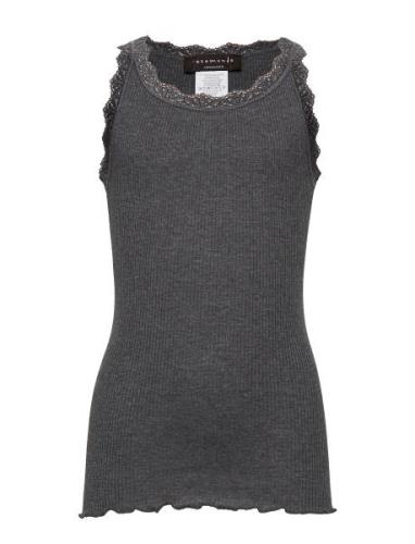 Silk Top W/ Lace Rosemunde Kids Grey