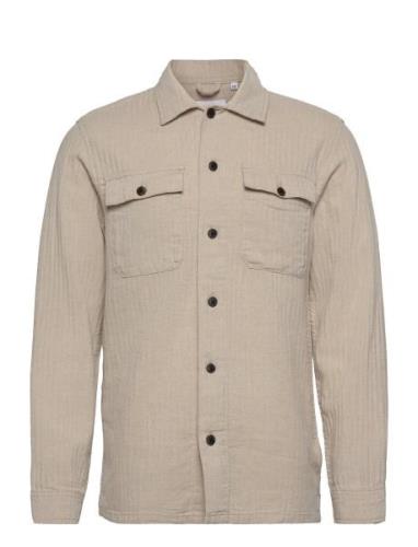 Cotton Linen Overshirt L/S Lindbergh Grey