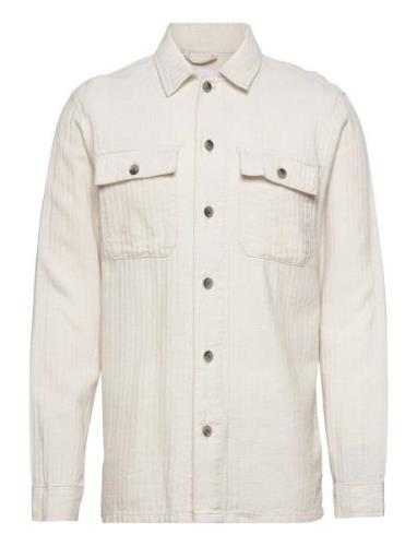 Cotton Linen Overshirt L/S Lindbergh White